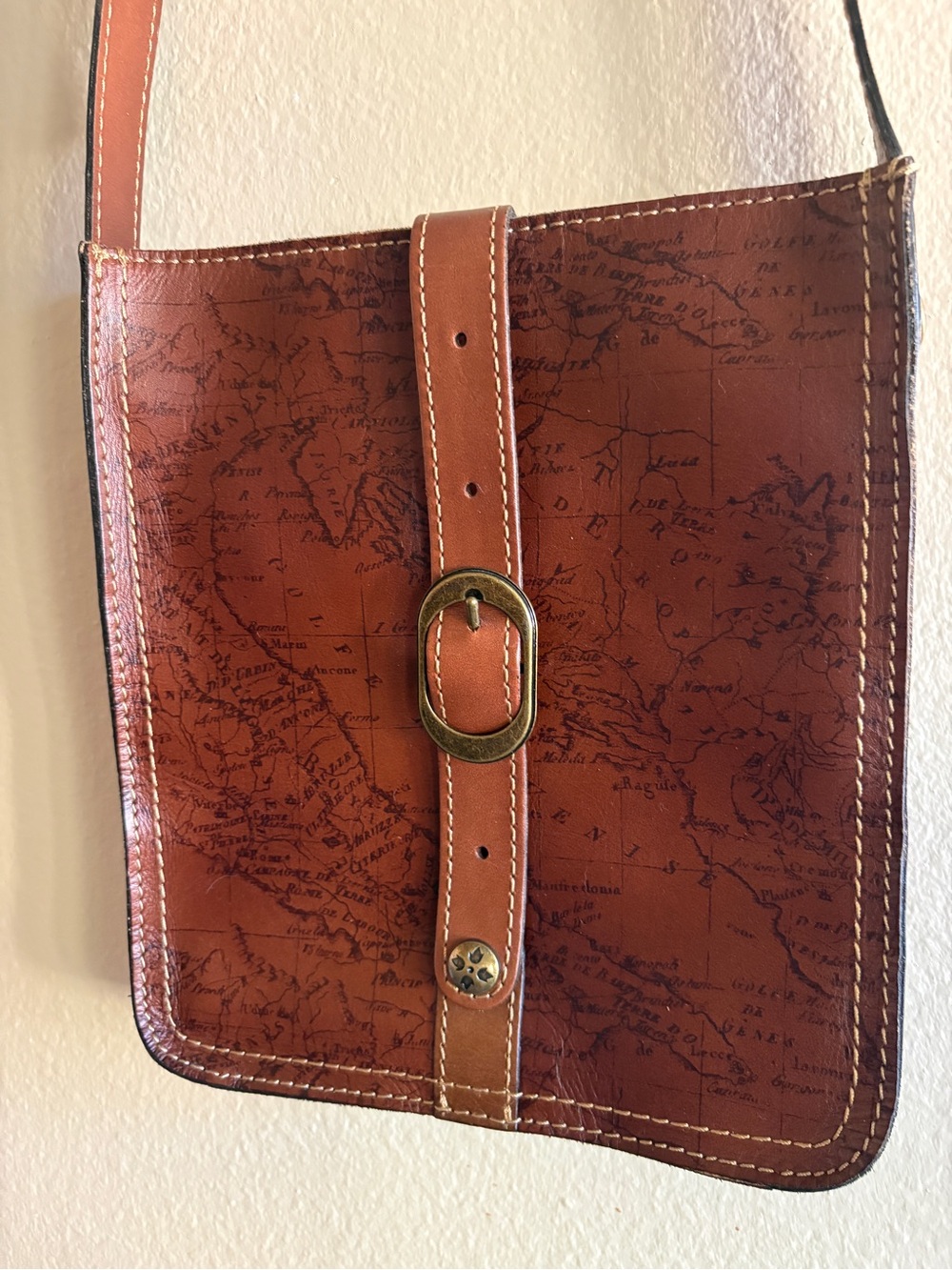 Patricia Nash Venezia Map Print Crossbody Bag